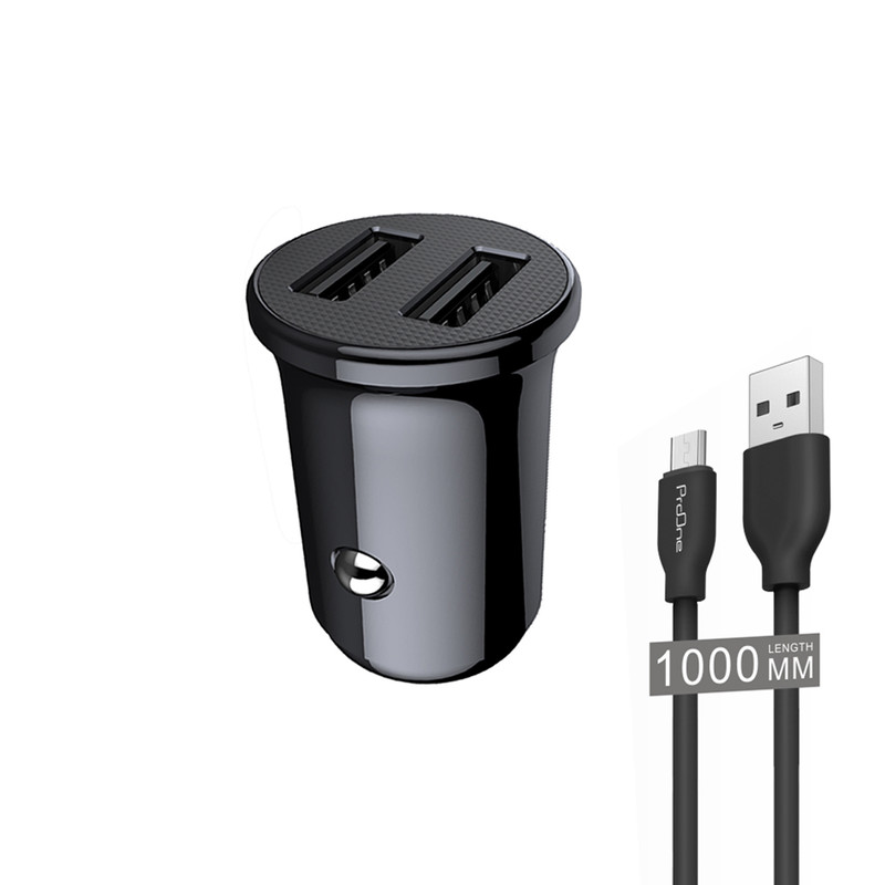 شارژر فندکی پرووان مدل PCG12 به همراه کابل تبدیل MicroUSB_678d4e3e399cd.png