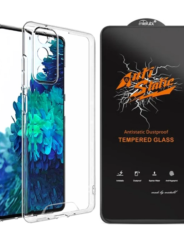 قاب گوشی سامسونگ Galaxy A15 اسپیس مدل ژله ای به همراه گلس Anti Static