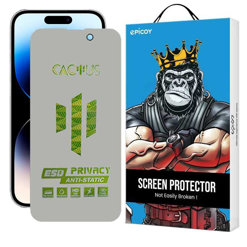 محافظ صفحه نمایش حریم شخصی اپیکوی مدل Cactus-ESD-Privacy مناسب برای گوشی موبایل اپل iPhone 14 Pro_678db0acd3bfb.png