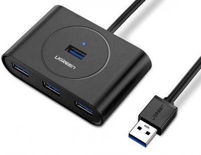 پاورهاب یو اس بی 4 پورت یک متر یوگرین Ugreen CR113 20291 USB 3.0 HUB 4 port