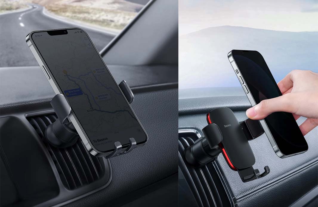 پایه نگهدارنده گرانشی موبایل خودرو بیسوس Baseus Metal Age II Gravity Car Mount Car Gravity Phone Holder For Air Vent SUJS000012