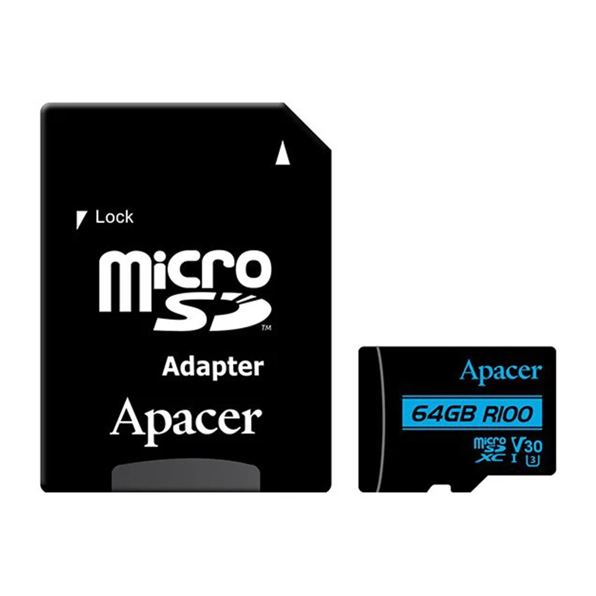 کارت حافظه microSDXC اپیسر مدل V30 کلاس 10 استاندارد UHS-I U3 سرعت 100MBps ظرفیت 64 گیگابایت به همراه آداپتور SD_6795b9fa7649d.png