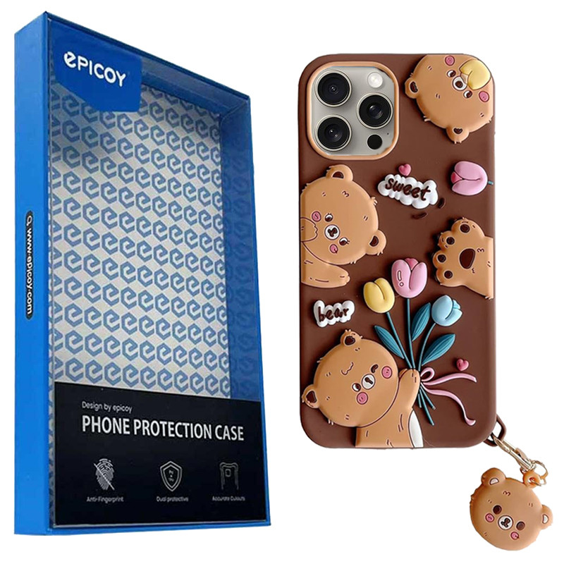 کاور گوشی اپل iPhone 15 Pro اپیکوی مدل Chubby Bear به همراه آویز_678feb615f6f5.png