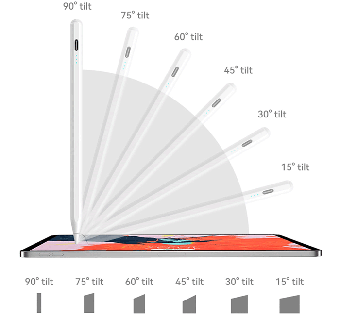 زوایای قابل تنظیم قلم استایلوس