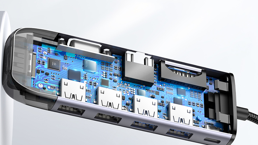 هاب آداپتور 10 در 1 تایپ سی مک دودو MCDODO 10 in 1 Type-C HUB HU-742 دارای تراشه کنترل هوشمند