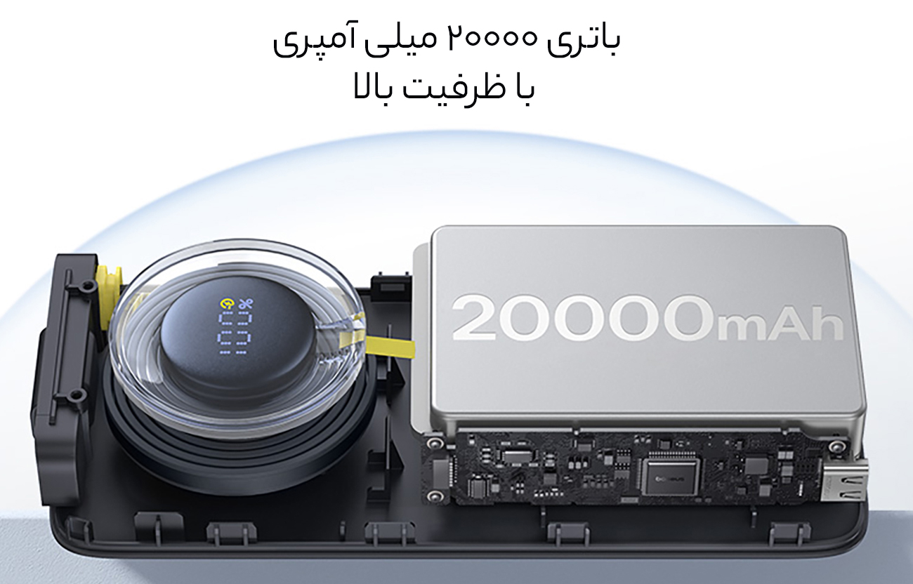 ظرفیت زیاد شارژر همراه باسئوس