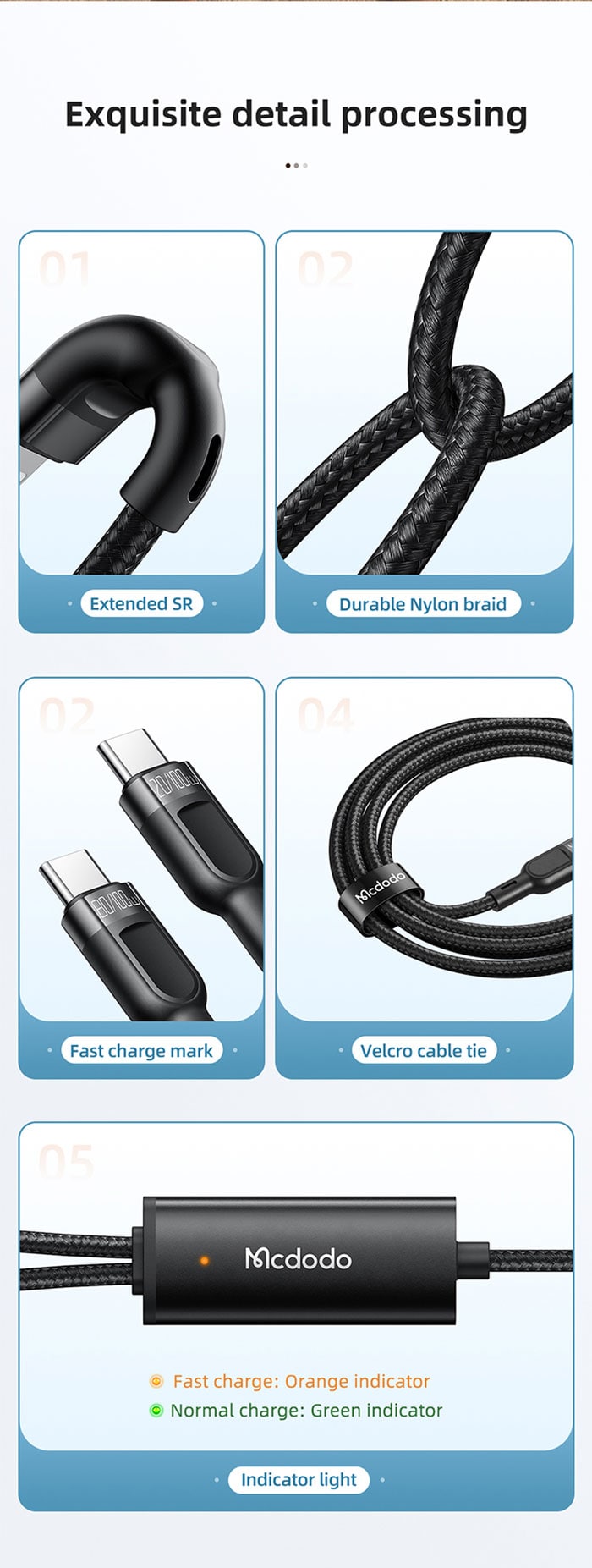 کابل شارژ بسیار مقاوم