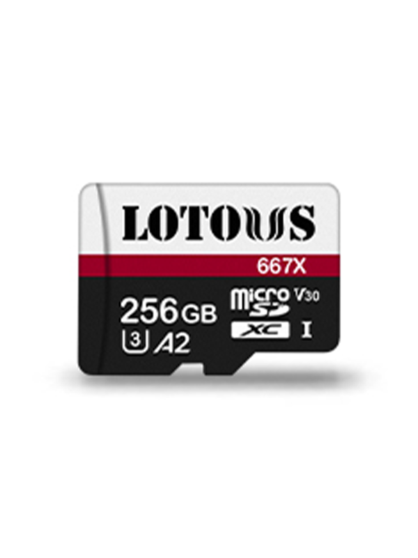 کارت حافظه‌ microSDHC لوتوس استاندارد U3 A2 مدل 667X ظرفیت 256 گیگابایت