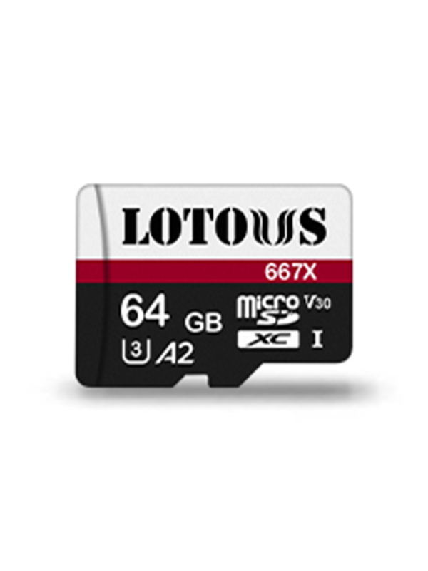 کارت حافظه‌ microSDHC لوتوس استاندارد U3 A2 مدل 667X ظرفیت 64 گیگابایت