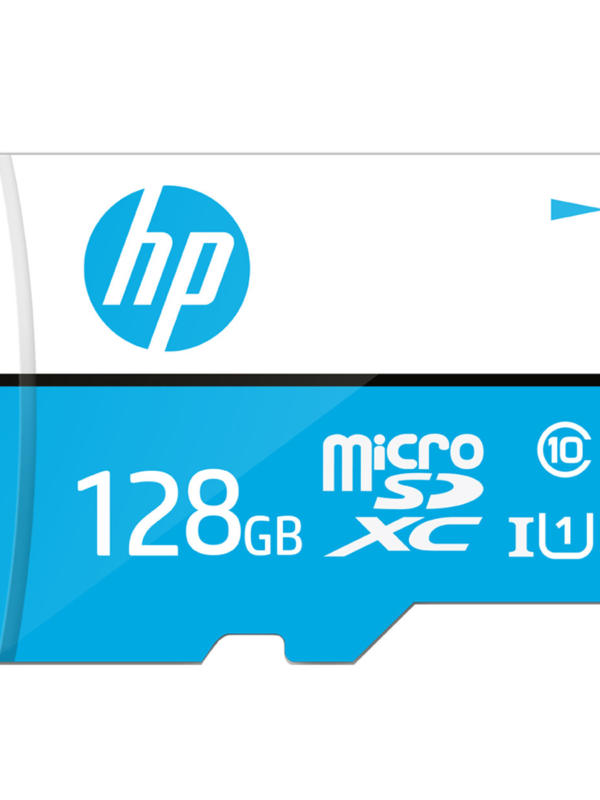 کارت حافظه‌ microSDXC اچ پی کلاس 10 استاندارد UHS-I U1 مدل HFUD128-1U1BA ظرفیت 128 گیگابایت به همراه آداپتور SD