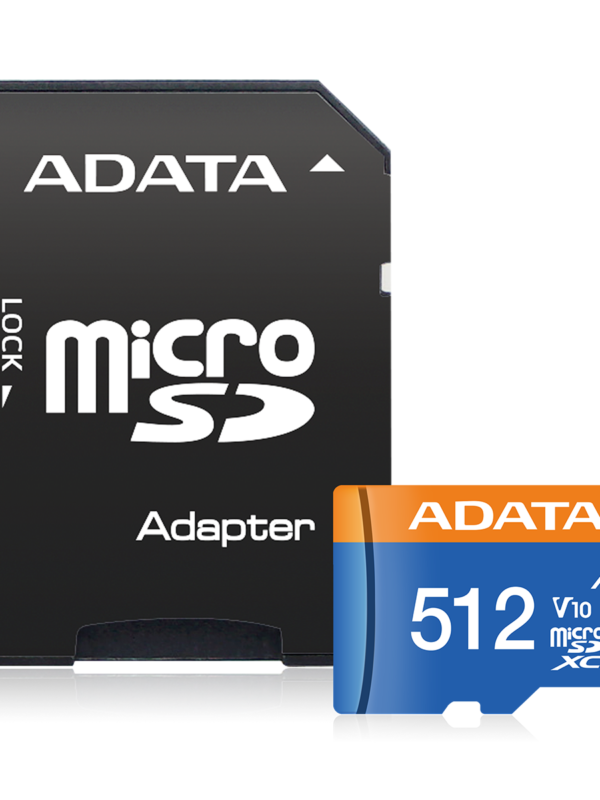 کارت حافظه microSDXC ای دیتا مدل Premier V10 A1 کلاس 10 استاندارد UHS-I سرعت 100MBps ظرفیت 512 گیگابایت همراه با آداپتور