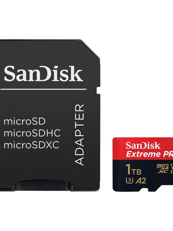 کارت حافظه microSDXC سن دیسک مدل Extreme PRO کلاس A2 استاندارد UHS-I U3 سرعت 200MBs ظرفیت 1 ترابایت به همراه آداپتور