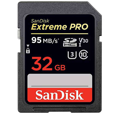 کارت حافظه SDHC سن دیسک مدل Extreme Pro V30 کلاس 10 استاندارد UHS-I U3 سرعت 95mbps ظرفیت 32 گیگابایت