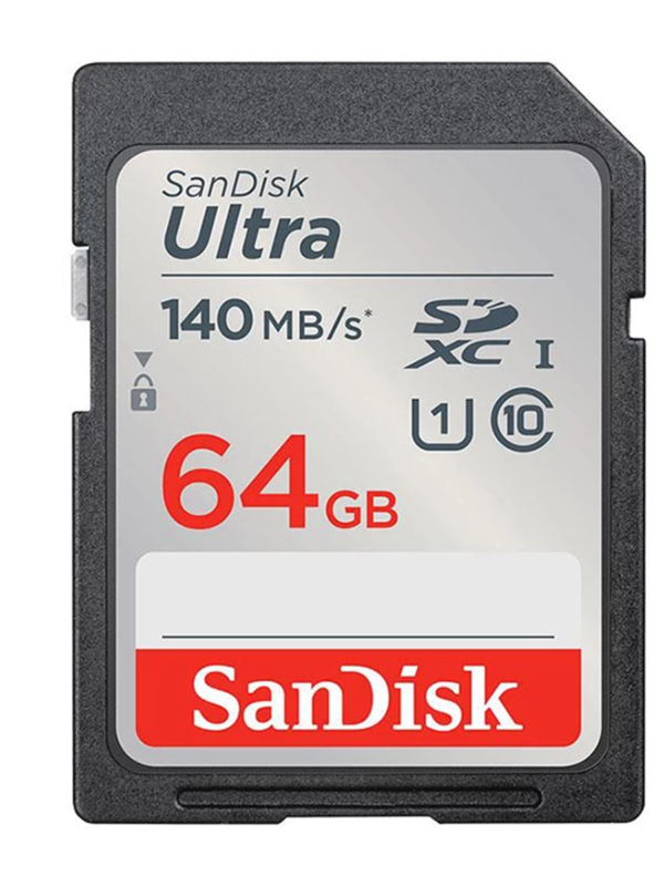 کارت حافظه SDXC سن دیسک مدل Ultra کلاس 10 استاندارد UHS-I U1 سرعت 140MB/s ظرفیت 64 گیگابایت