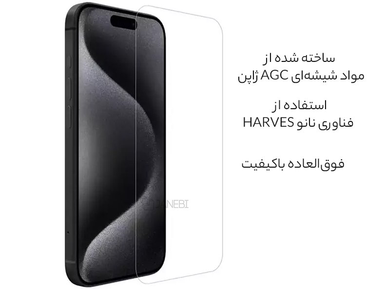 گلس باکیفیت آیفون 15 پرو