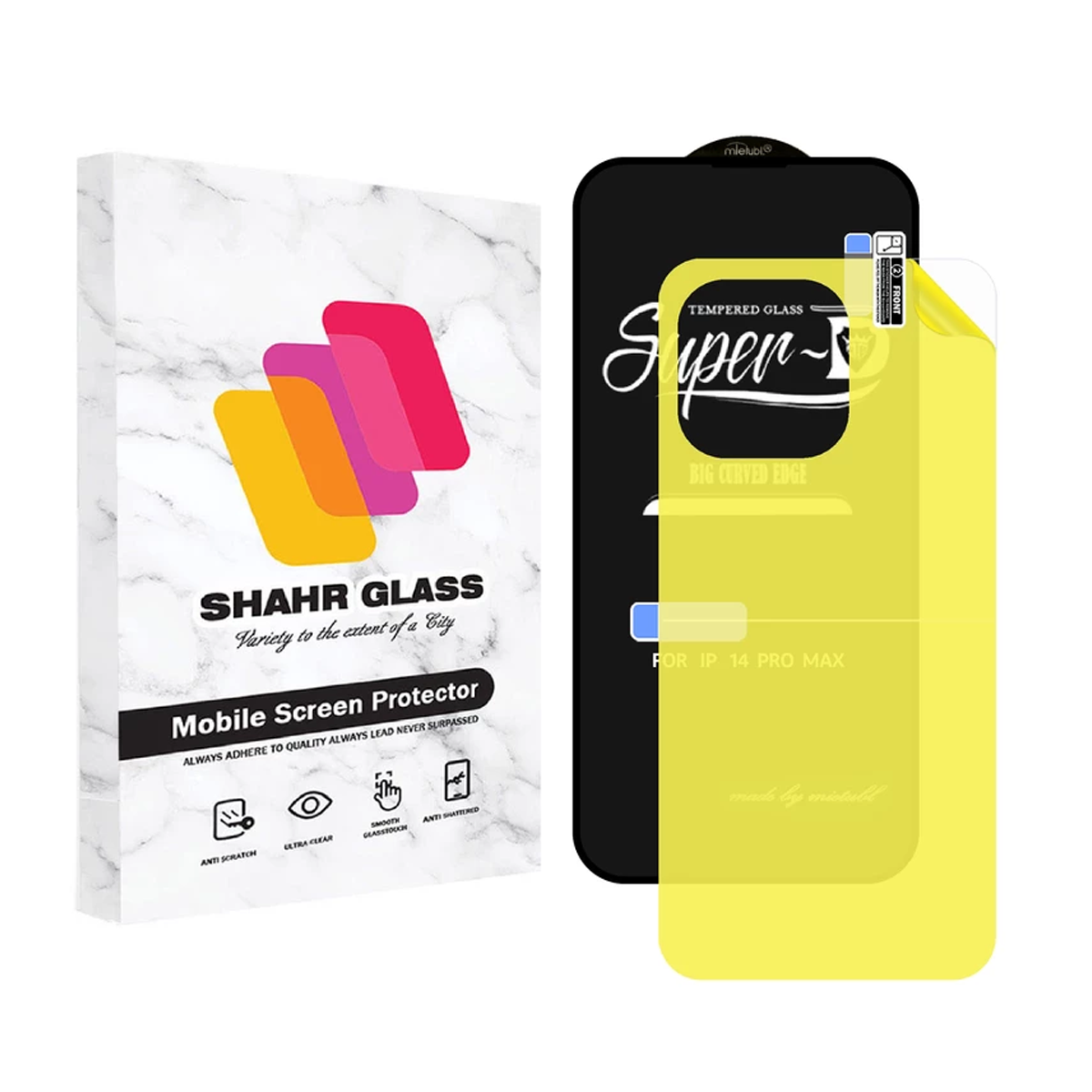 گلس گوشی اپل iPhone 14 Pro Max شهر گلس مدل 2SN-Glass به همراه محافظ پشت گوشی_67a2e4bf98b88.png