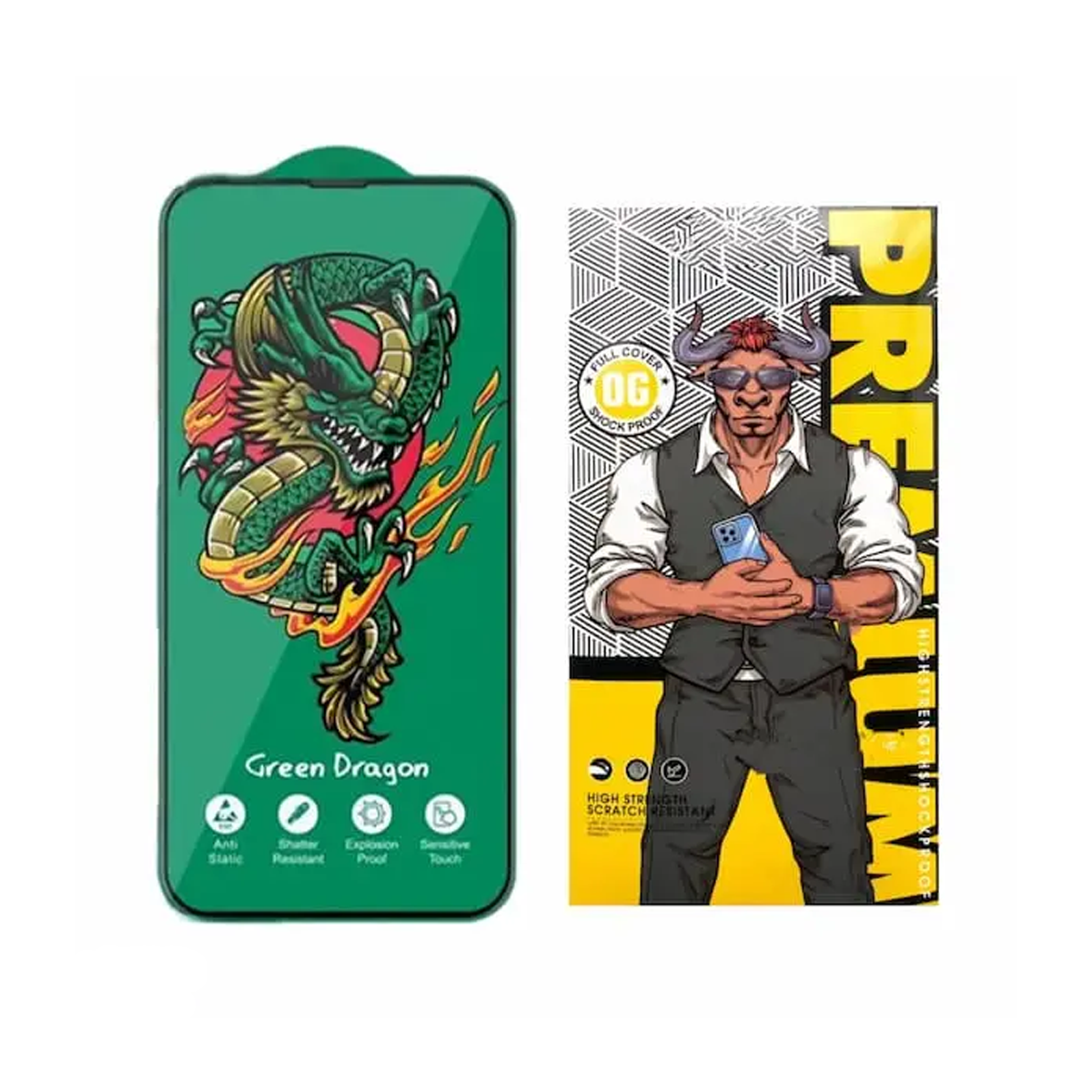 گلس گوشی سامسونگ Galaxy A55 اوجی مدل Green Dragon_67a2559d28141.png