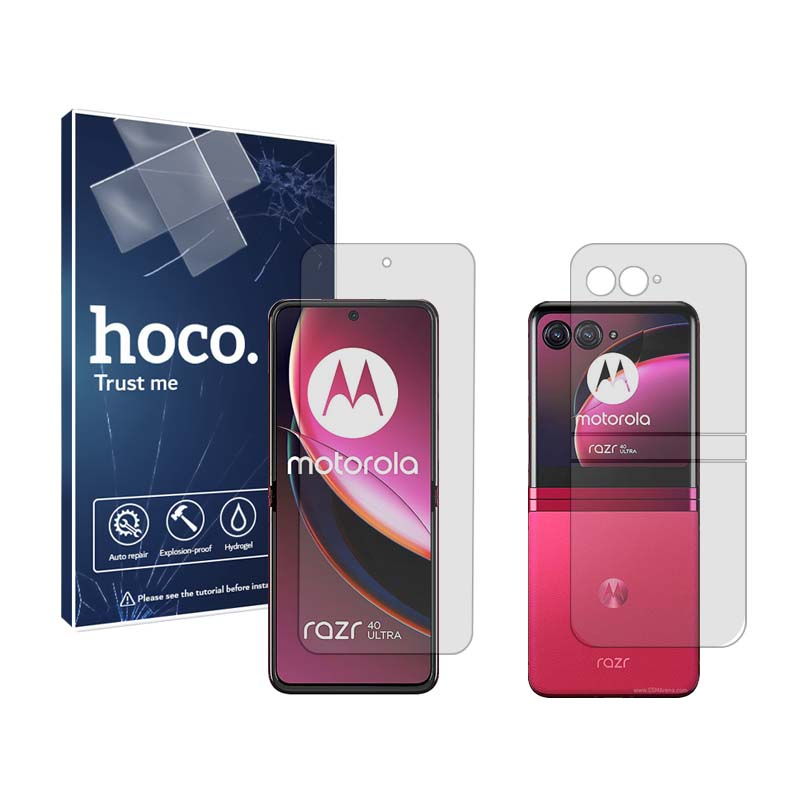 گلس گوشی موتورولا Razr 40 Ultra هوکو مدل Resistant به همراه محافظ پشت گوشی_67b1e756ecd88.png