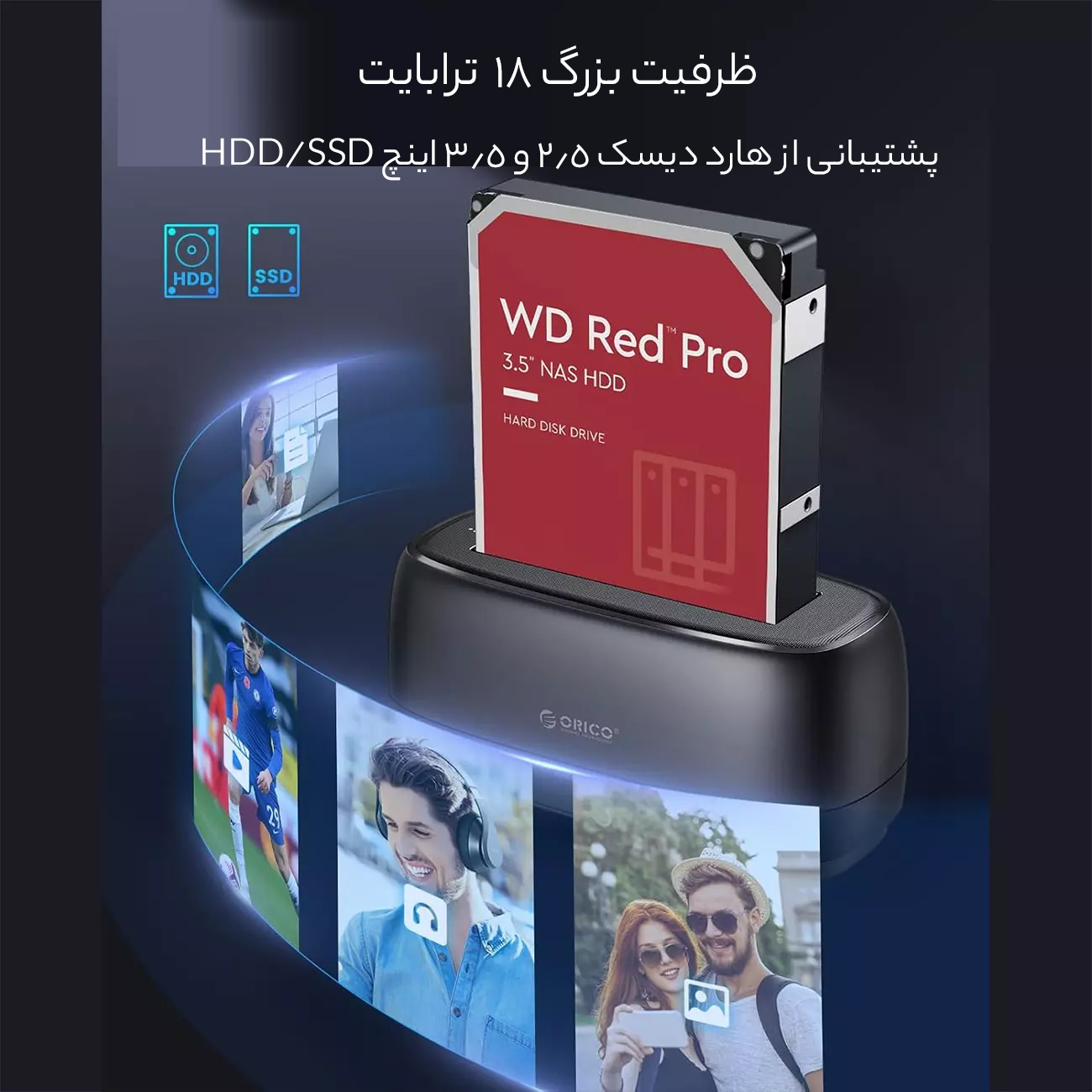 پشتیبانی از ظرفیت بزرگ 18 ترابایت