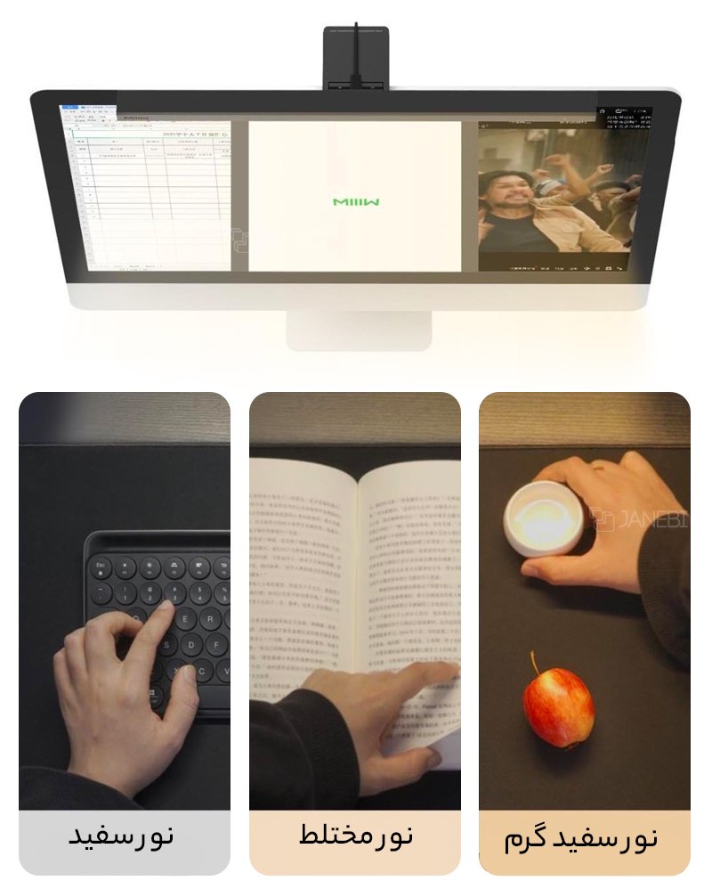 لامپ LED میز کار شیائومی Xiaomi MIIIW D006 Smart Easy Screen Bar Lamp for Monitor