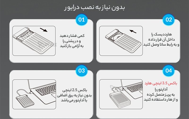 بدون نیاز به نصب درایو