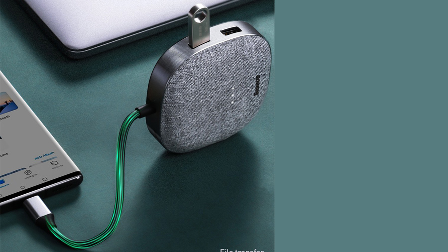 هاب آداپتور 7 در 1 تایپ سی بیسوس Baseus Fabric Series 7 in 1 Type-C Multifunctional HUB Adapter قابلیت بکاپ اسان از موبایل