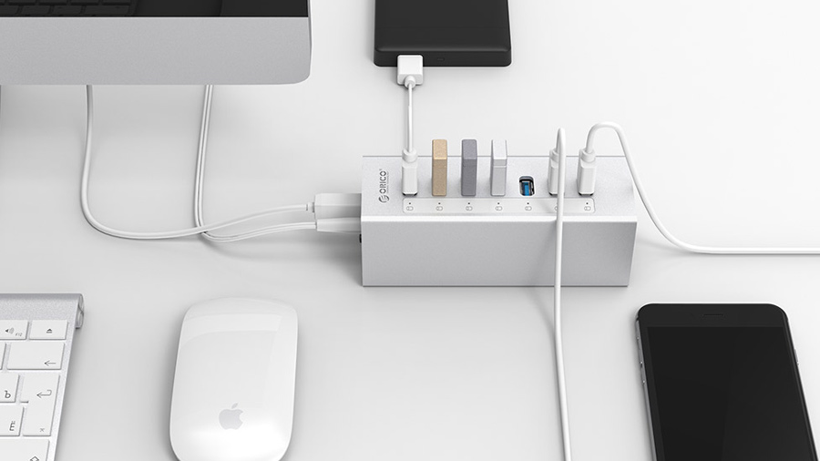 هاب آداپتور یو اس بی 7 پورت اوریکو Orico A3H7 USB3.0 Hub سرعت بالای انتقال داده