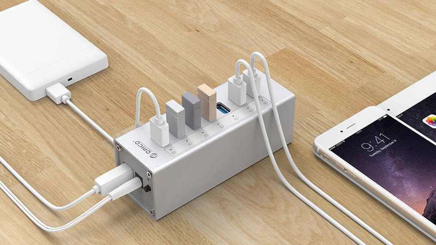 هاب آداپتور یو اس بی 7 پورت اوریکو Orico A3H7 USB3.0 Hub دارای کیفیت ساخت بالا