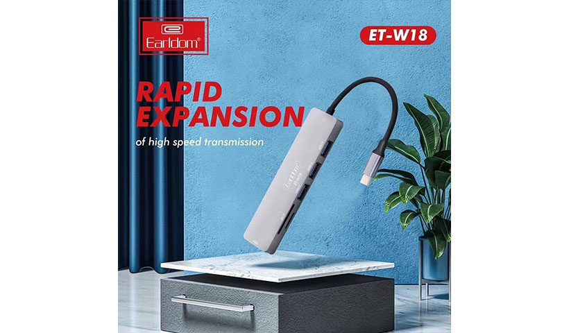 هاب تایپ سی چندکاره ارلدام Earldom ET-W19