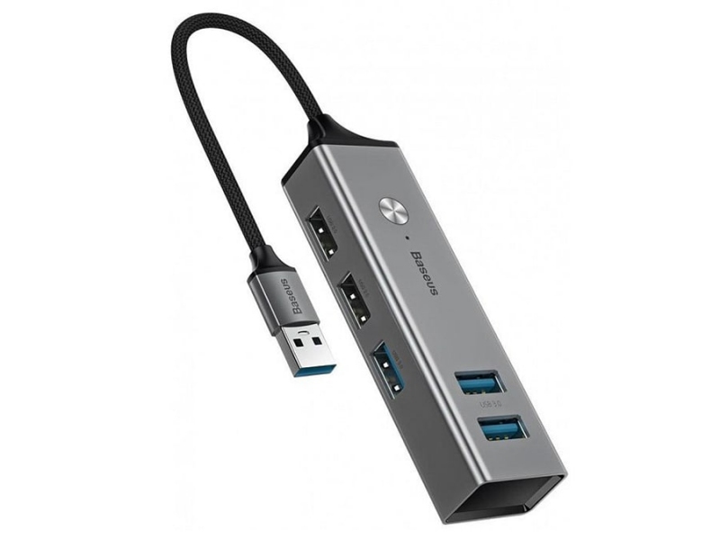 هاب پنج پورت بیسوس Baseus Cube USB3.0 & USB2.0 HUB Adapter