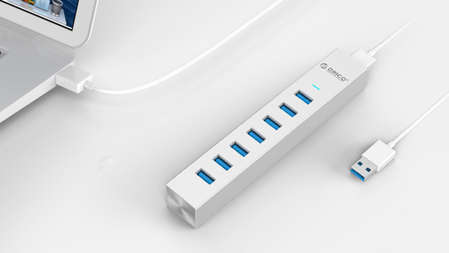 هاب یو اس بی 7 پورت اوریکو Orico ASH7-U3 7Port USB3.0 HUB دارای کابل یو اس بی