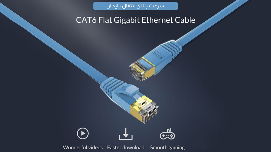 کابل شبکه اوریکو Orico CAT6 LAN Cable PUG-GC6B 