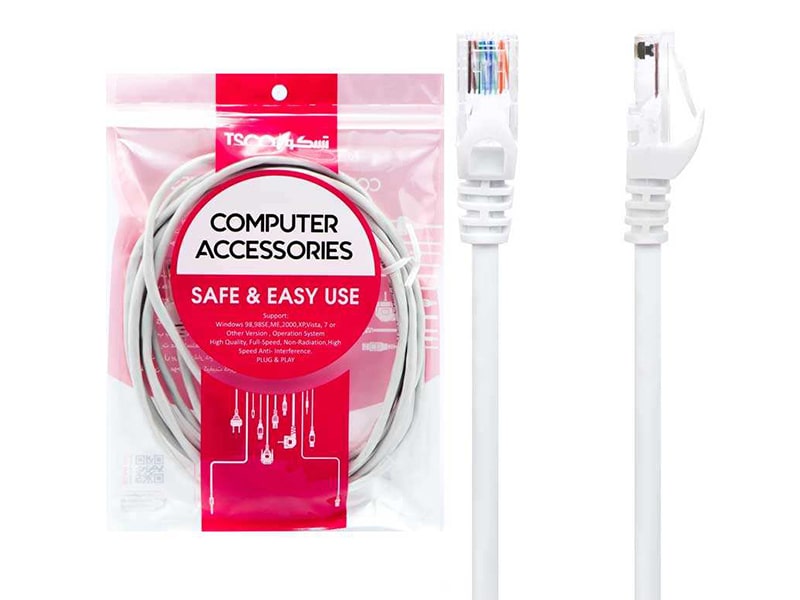 کابل شبکه تسکو TSCO TNC 510 CAT5 UTP LAN Cable 1m