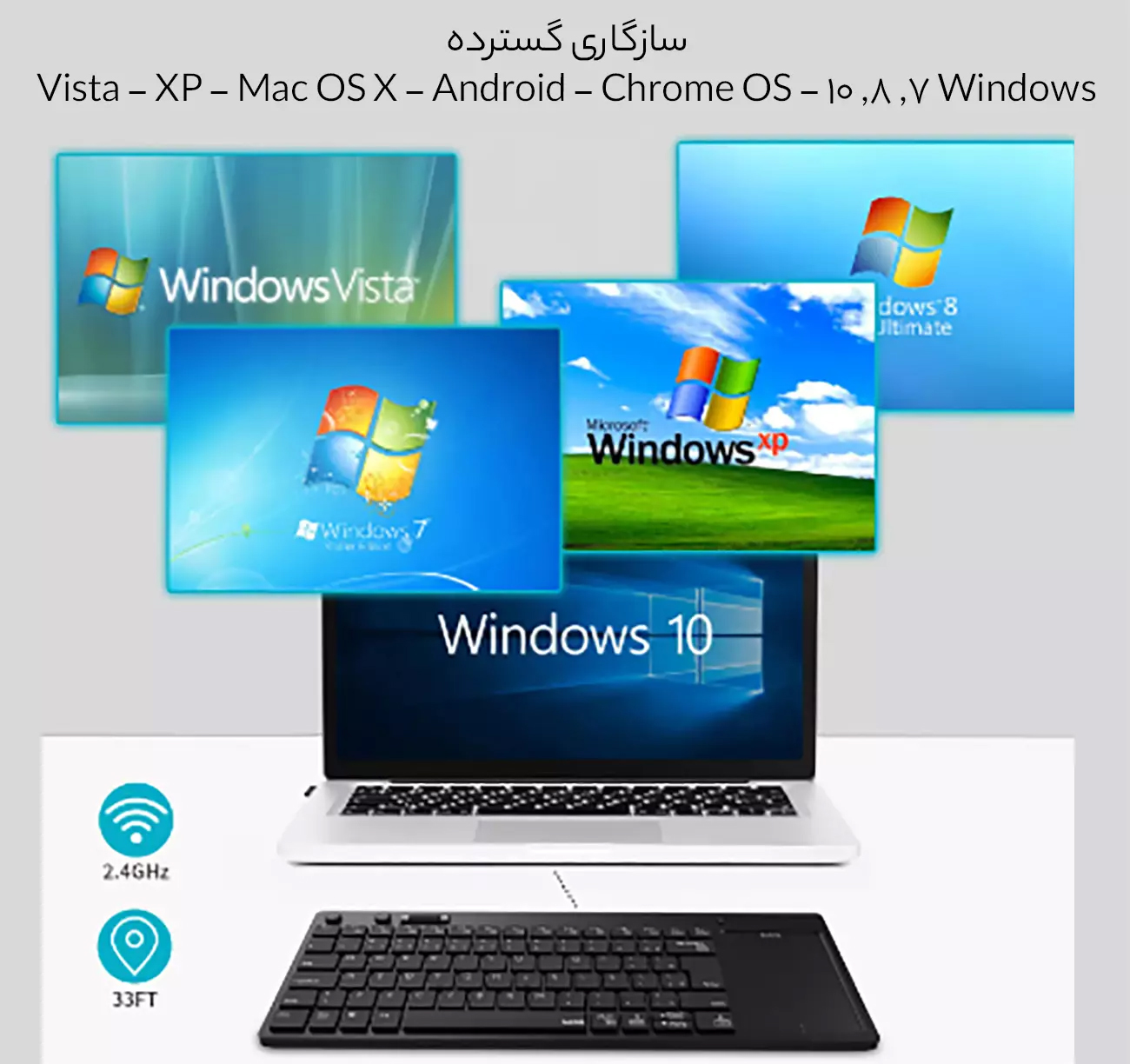سازگاری گسترده کیبورد